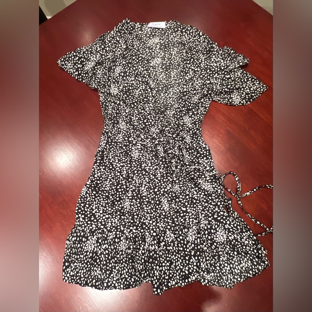 Auguste Black and White Print Dress